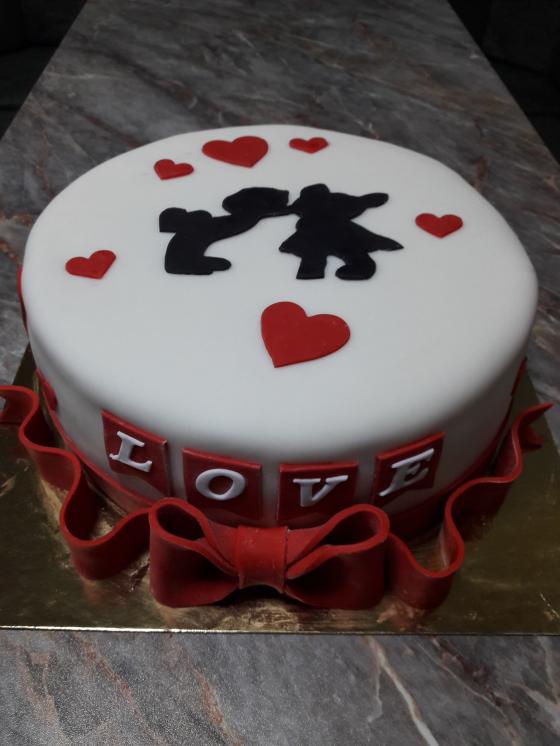torta na Valentína